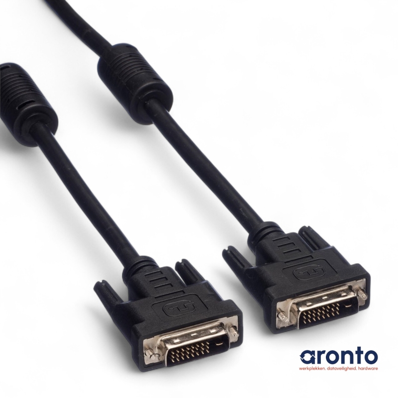 DVI‑D Dual Link Kabel gebruikt – 24+1 Pins – 2560×1600 – Voor PC & beamer